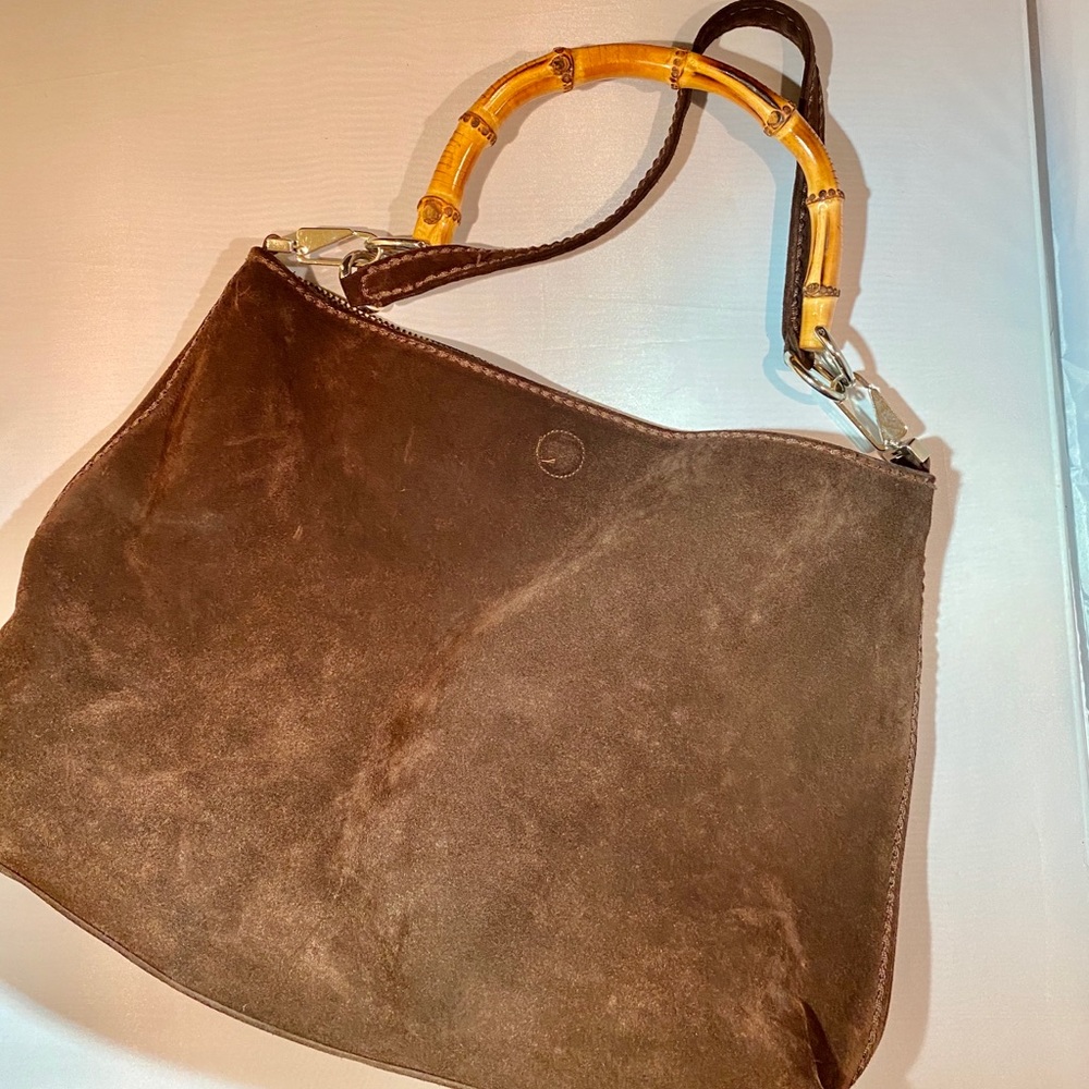Plinio Visona Italian suede purse